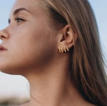 ARETES CLAW DE LUJO-Joyería femenina de alta calidad